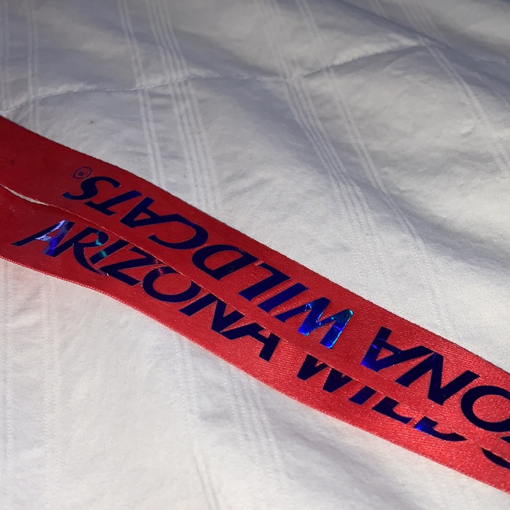 University of Arizona metallic fashion lanyard